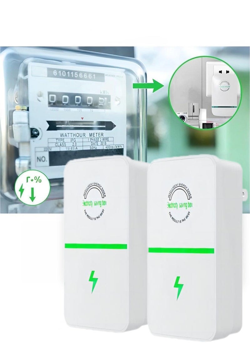 Generic - Power Saver, Smart Power Saving Device Balance The Current Source Stabilizes The Voltage Electricity Energy Save Box for Household or Office Appliances2pcs - Image 1