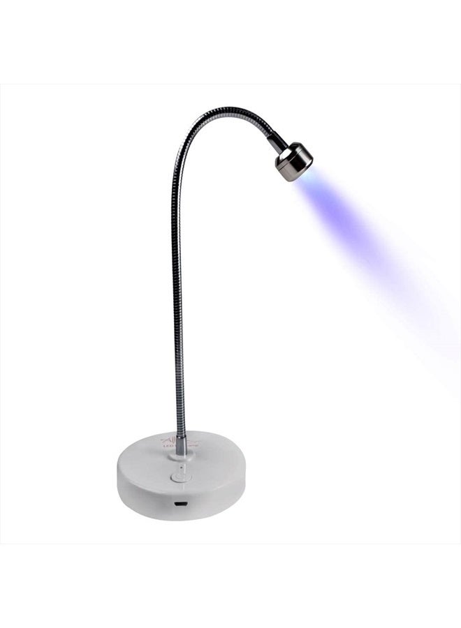 ALLKEM مصباح أظافر محمول من نوع فلاش كيور UV LED مع رقبة فضية للاستخدام المهني والمنزلي - Image 1