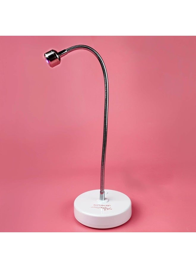 ALLKEM مصباح أظافر محمول من نوع فلاش كيور UV LED مع رقبة فضية للاستخدام المهني والمنزلي - Image 4