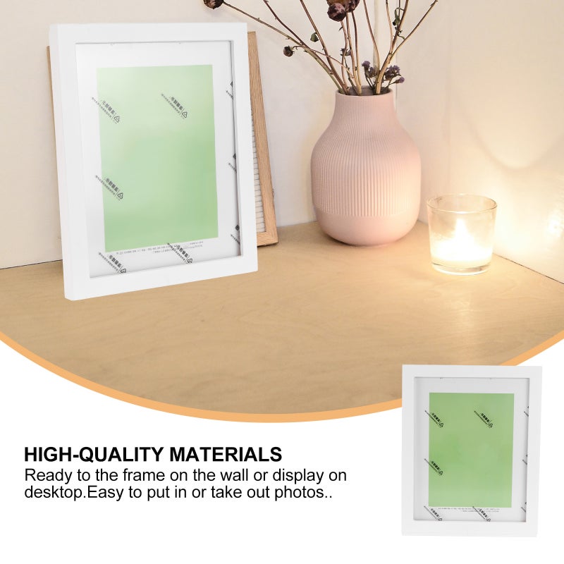 Photo Frame Table Display and Wall Mounting Hanger Photo Frame Picture Frame 8 Inch 20 X 25cm (Ramdow Paper Pads White) - Image 4