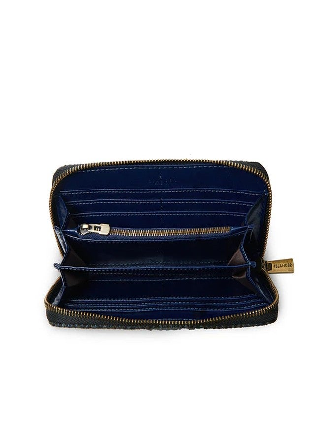 Islander HarrisTweed & PU Leather women’s long zip purse, Blackwatch Tartan, Carry Cash & card, Scottish Style - Image 2