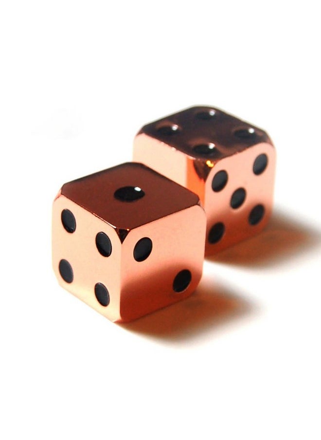 GFDAY 5Pcs D6 16mm Metal Alloy Custom & Unique Dice - Highly Polished Premium Edition (Corral Red Body/Black pips)  - Image 4