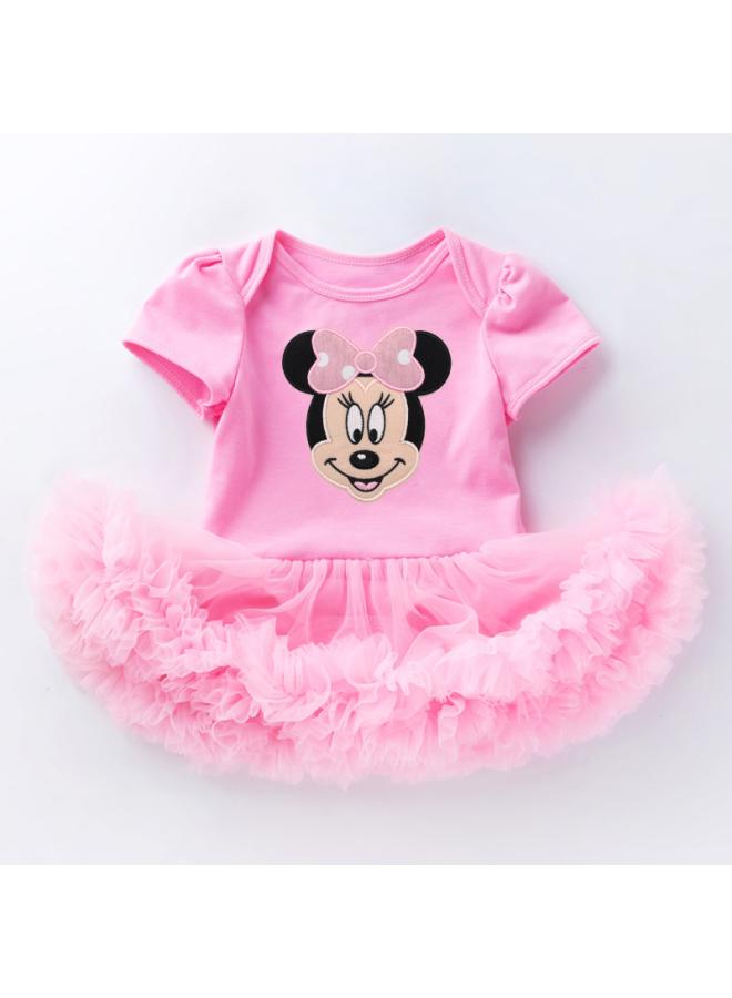 New Baby Girl Children's Wear Children's Dress Baby Festival Dress Short-sleeved Hassan Dress Climbing Dress 