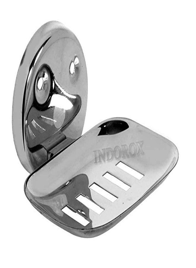 INDOROX Stainless Steel Soap Dish |Soap Stand Case | Soap Holder Dish for Bathroom (Set of 2) (Square) (SS Soap Dish + Towel Holder) - Image 4