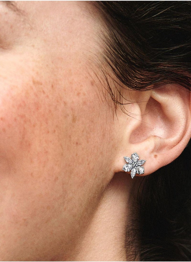 PANDORA Herbarium Cluster Sterling Silver Stud Earrings - Image 3