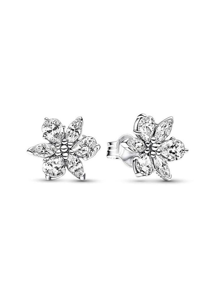 PANDORA Herbarium Cluster Sterling Silver Stud Earrings - Image 1