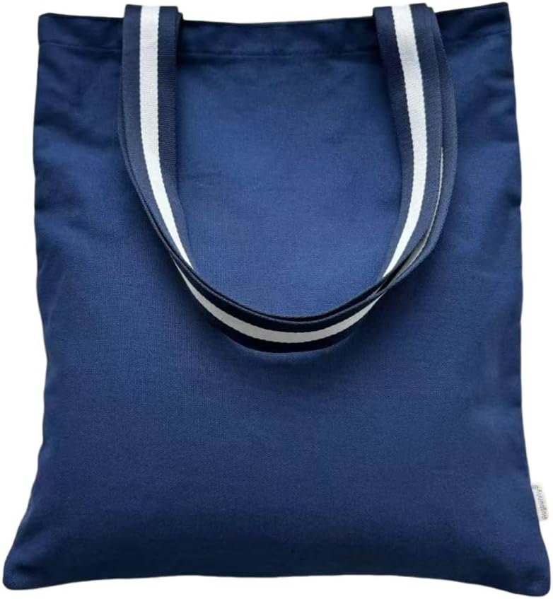 Augbunny 12OZ 100% Cotton Canvas Reusable Grocery Shopping Bags Plain Bag to Decorate Crafts DIY, Multi Purpose Tote Bag - Image 1