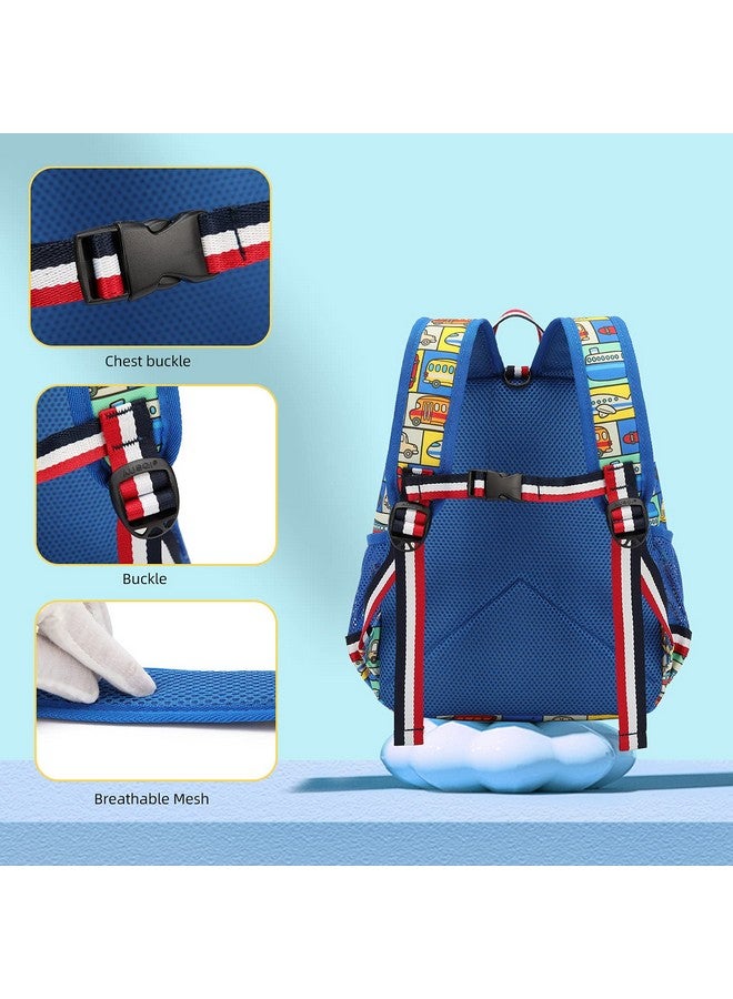 willikiva حقيبة ظهر كرتونية من ويليكيوا 12 لرياض الأطفال للأطفال البنات والأولاد، حقيبة ظهر مقاومة للماء للأطفال الصغار مع حزام أمان (سيارة) - Image 4