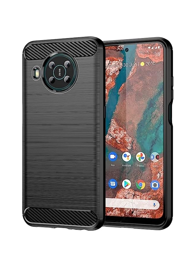 HuHa HuHa Case Cover Compatible For Nokia X100 Brushed Texture Carbon Fiber TPU Phone Case Black - Image 1
