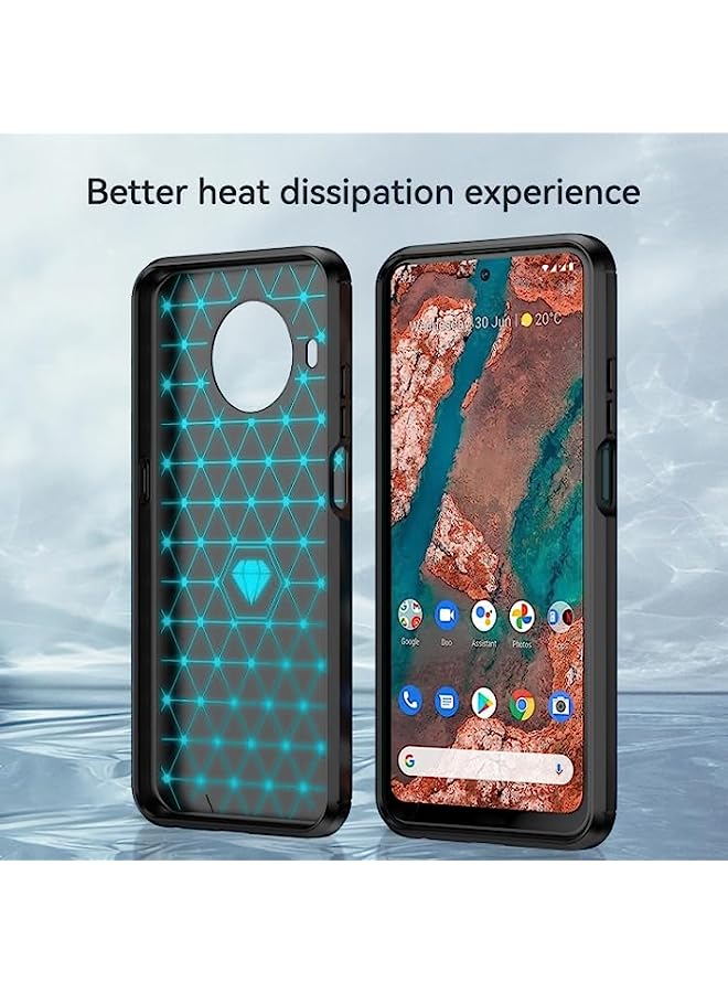 HuHa HuHa Case Cover Compatible For Nokia X100 Brushed Texture Carbon Fiber TPU Phone Case Black - Image 2