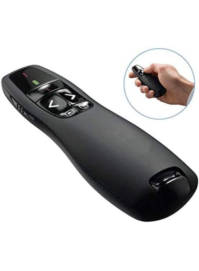 2.4GHz USB Wireless Presenter Red Laser Pointer PowerPoint Presentation Remote Control Slide Clicker with Plug and Play for PC Laptop Windows Mac Black - Image 3