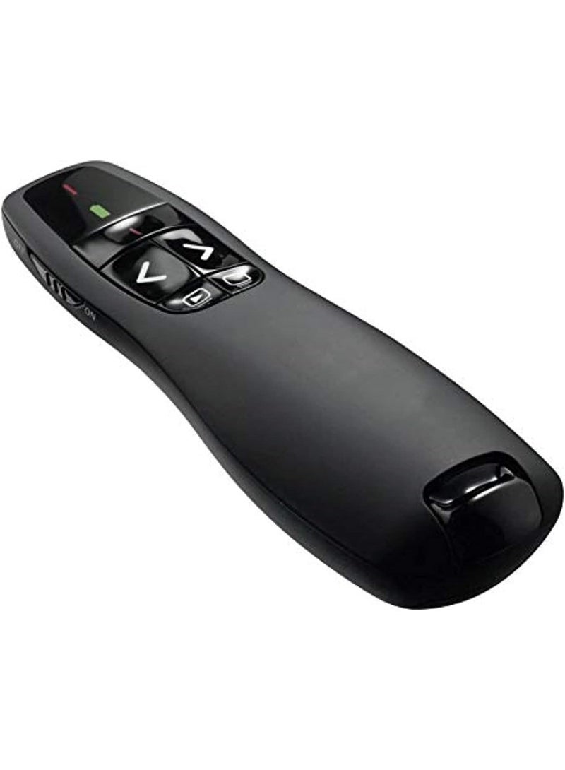 2.4GHz USB Wireless Presenter Red Laser Pointer PowerPoint Presentation Remote Control Slide Clicker with Plug and Play for PC Laptop Windows Mac Black - Image 1