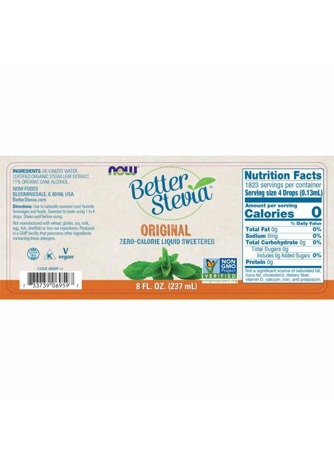 Now Foods Better Stevia Original Liquid Extract, 8 Ounce Bottle (Pack of 2) - Image 2