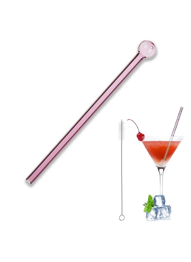 Generic Reusable Pink Straws Set with Straw Cleaning Brush for Daily Use  - Image 1