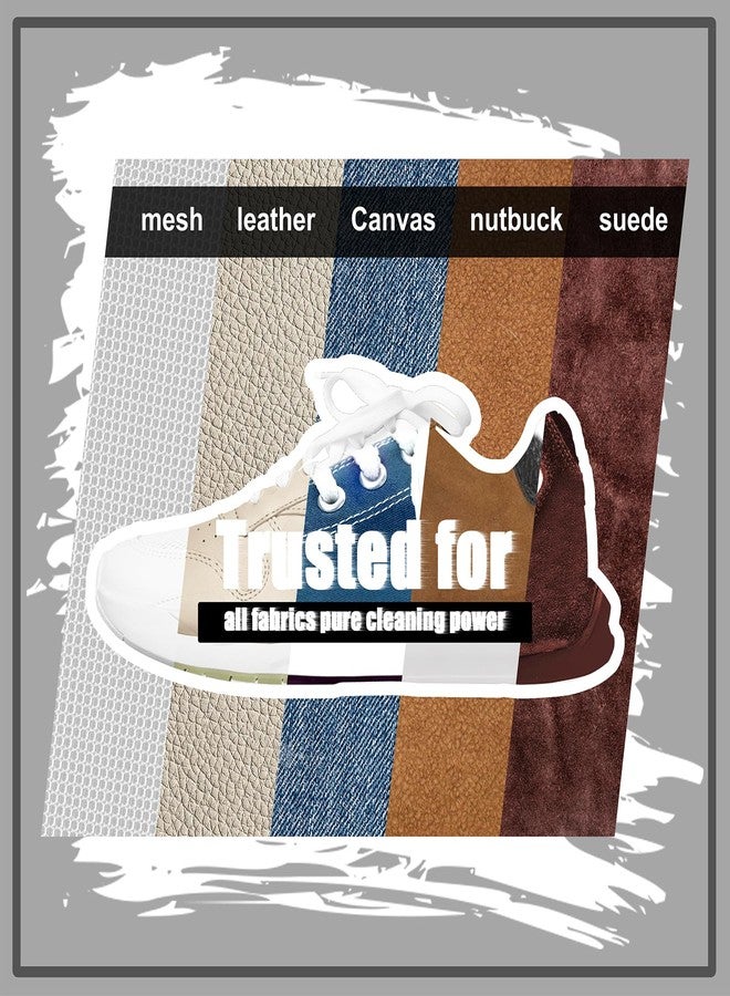 Koudecy Shoe Cleaner Kit for Sneaker - 10.1 Oz Shoe Cleaning Kit with Eraser&Brushes&Towel, White Shoe & Suede Shoe Cleaner for Leather Suede Mesh Knit and Most Materials - Image 5