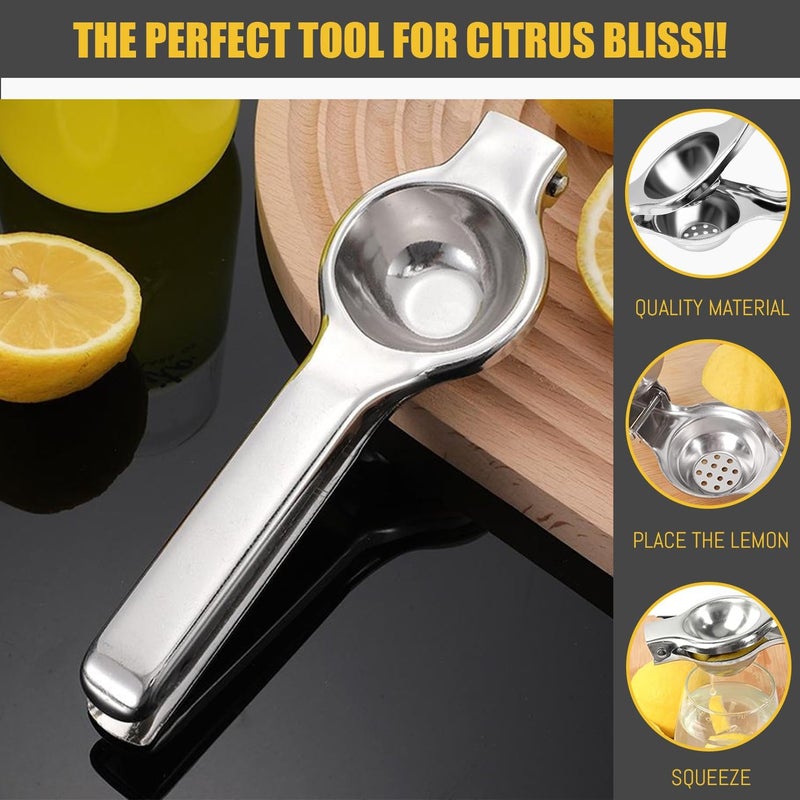 Simplyhut Lemon SqueezerHeavy Duty Stainless Steel Handheld Nimbu Presser Lemon Shikanji Juice Extractor Rustproof Lime Squeezer Citrus Press Juicer Crusher With Attached Bottle Opener for Kitchen - Image 4