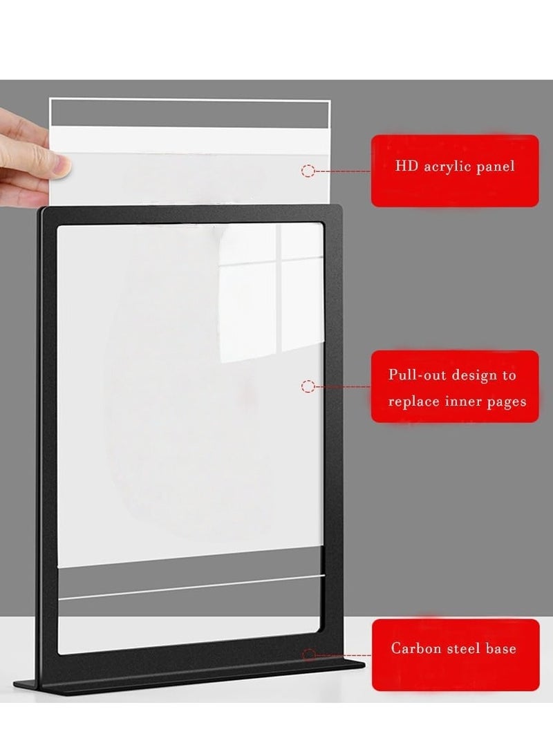 Eckek حامل لافتات من الصلب الكربوني ECKEK، عرض قوائم مزدوجة الجوانب، حامل لافتات على الطاولة - Image 3