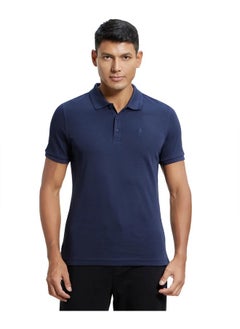 Jockey Men's Regular Fit Half Sleeved Polo T-Shirt with Jockey Logo 3912_Navy_M