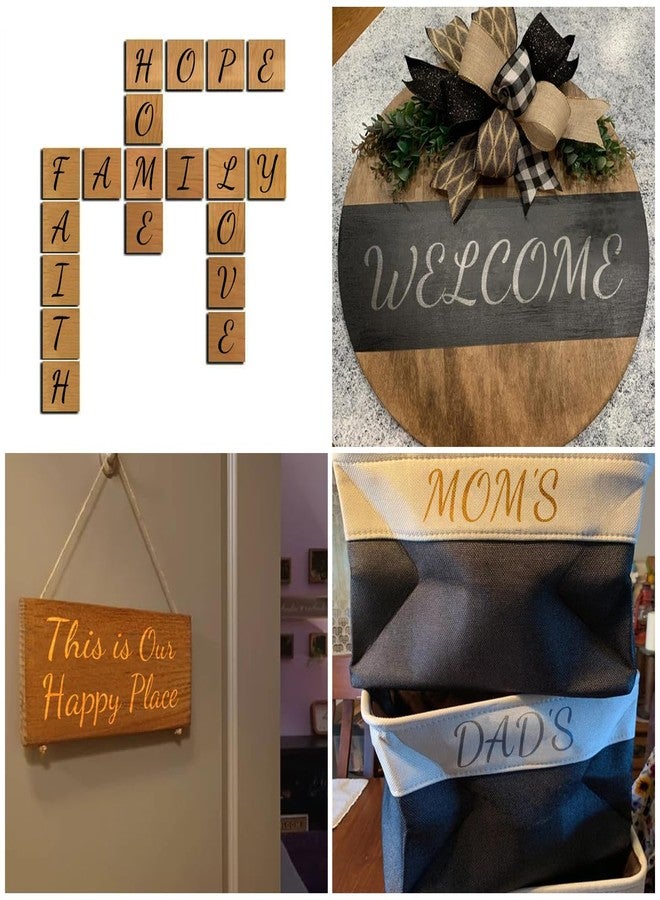 REOLAN 1.5 Inch Alphabet Letter Stencils for Painting - 70 Pack Letters and Numbers Stencil Templates with Signs for Painting on Wood, Reusable Number and Letter Stencils for Chalkboard Wood Signs & Wall Art - Image 2