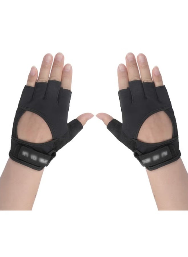 CAMPANAS Gym Hand Gloves with Anti-skid and Wear-resistant, Comfortable Exercise Gloves and Breathable Cycling Gloves, Weight Lifting Gloves, Black M - Image 2