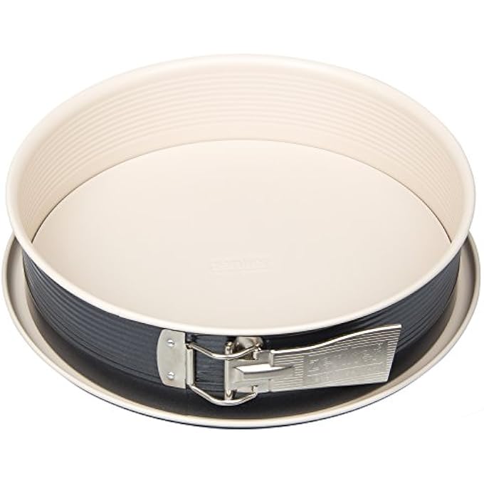 Zenker Springform Cake Tin Diameter 26 Cm Cream Noir Baking Mould With Flat Base And LeakProof Sheet Steel Round Cake Tin With Ceramic Reinforced NonStick Coating Colour CreamAnthracite - Image 1