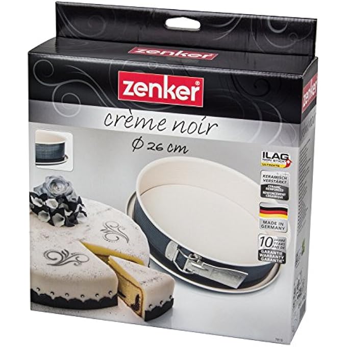 Zenker Springform Cake Tin Diameter 26 Cm Cream Noir Baking Mould With Flat Base And LeakProof Sheet Steel Round Cake Tin With Ceramic Reinforced NonStick Coating Colour CreamAnthracite - Image 5