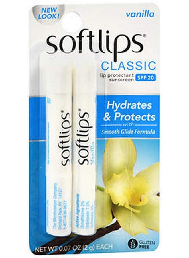 Softlips Lip Protectant/Sunscreen Spf 20, Vanilla (2 Count)