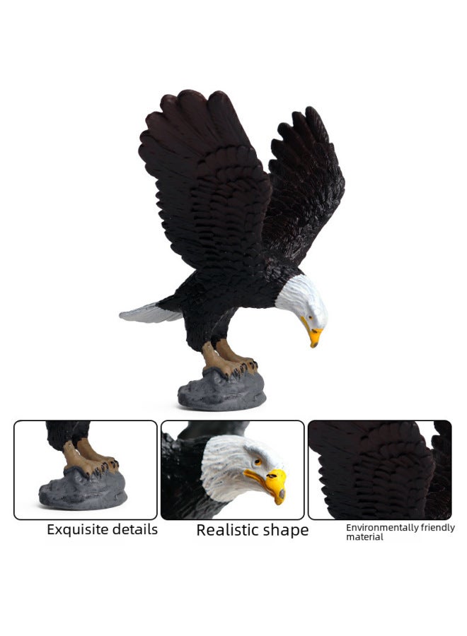 Children's Cognitive Simulation Animal Bird Model Toy Static Eagle Owl Sea Eagle Parrot Decorative Ornaments-Color:Big Peony Parrot Eating Caterpillar  - Image 4