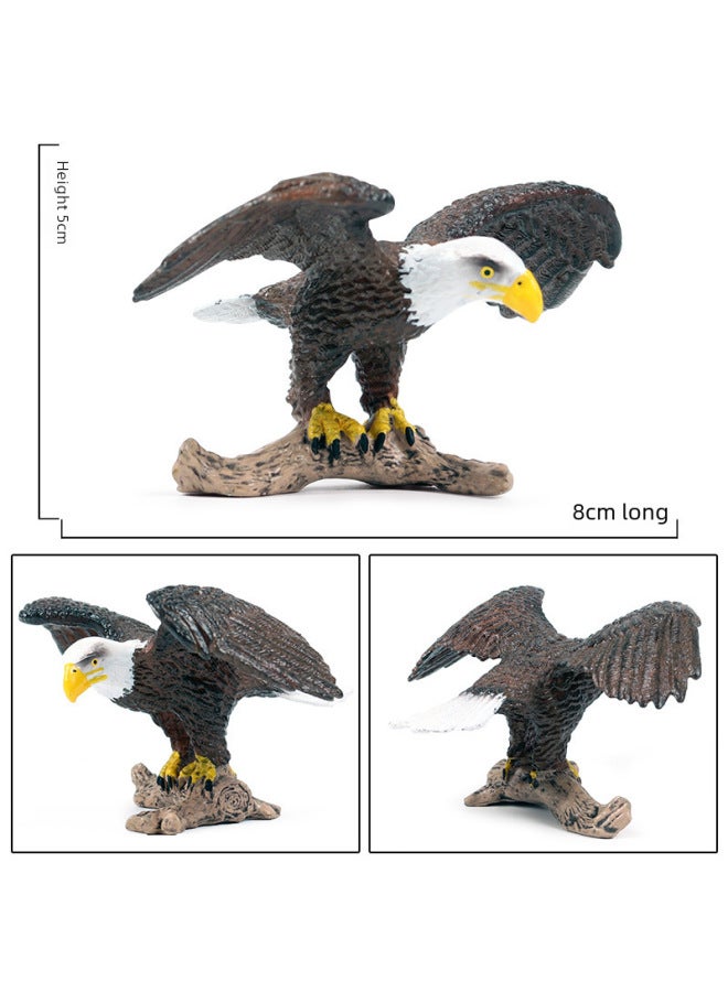 Children's Cognitive Simulation Animal Bird Model Toy Static Eagle Owl Sea Eagle Parrot Decorative Ornaments-Color:Big Peony Parrot Eating Caterpillar  - Image 5