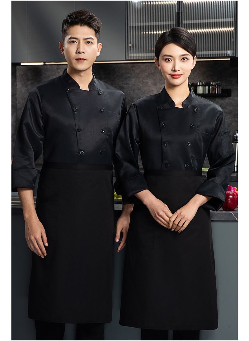 NIBEMINENT Chef Uniform Restaurant Hotel Kitchen Catering Jackets Food Service Cooking Cafe Workwear Chef Clothes  - Image 1
