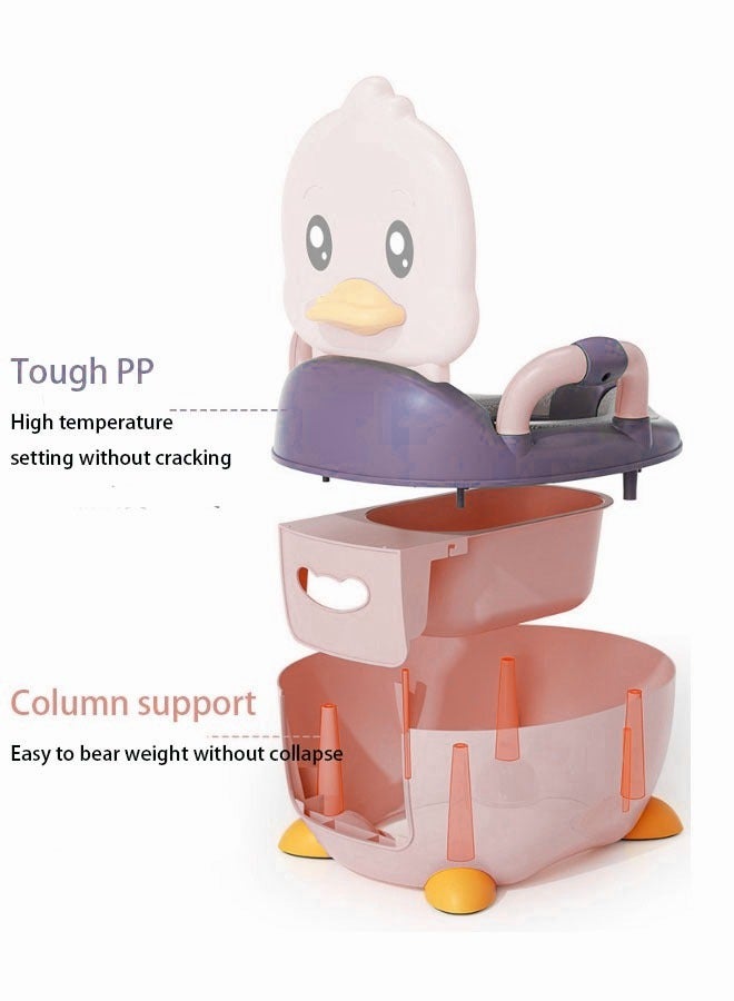 Potty Training Seat Baby Potty Training Toilet With Handle Simulation Large Capacity Removable Child Potty Training Chair Training Chair with Removable Toilet Ring and Washable Bucket with High Back Support & Lid for Boys and Girls Handles Splash Guard Comfortable Seat for Toddler  - Image 4