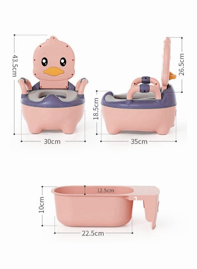 Potty Training Seat Baby Potty Training Toilet With Handle Simulation Large Capacity Removable Child Potty Training Chair Training Chair with Removable Toilet Ring and Washable Bucket with High Back Support & Lid for Boys and Girls Handles Splash Guard Comfortable Seat for Toddler  - Image 2
