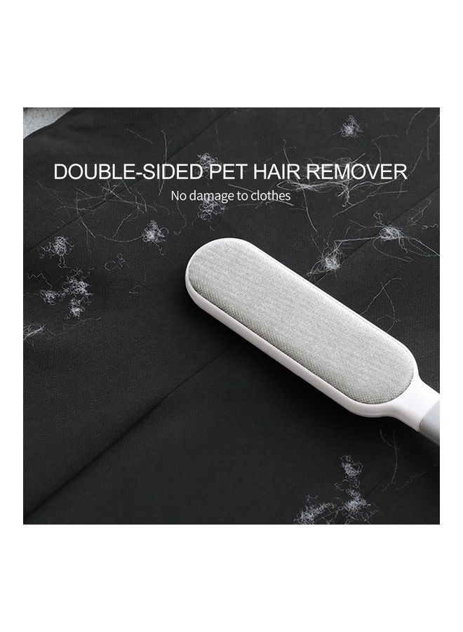 NIBEMINENT Double-Sided Pet Hair Remover Brush White/Grey - Image 2