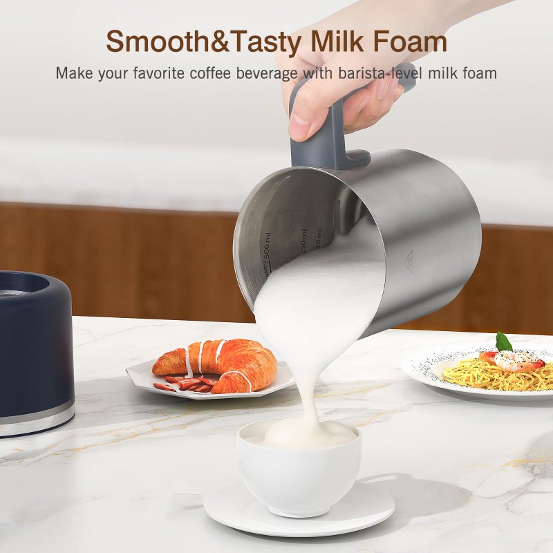 SIMPLETASTE Milk Frother, 4 in 1 Electric Milk Steamer, 16.91oz/500ml Automatic Warm and Cold Foam Frother for Coffee, Latte, Macchiato, Cappuccino, Hot Chocolate, Easy to Clean - Image 3