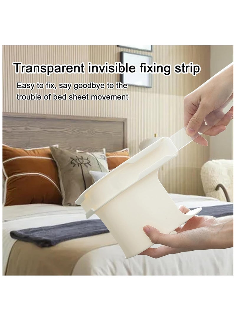 Bed Sheet Holder With Lock Strips, 4 Pieces Bed Sheet Clips, Removable Fitted Sheet Corner Holders, Heavy Duty Bed Sheet Fasteners Non-Slip For Mattress Protectors, Blankets, Bedding - Image 2