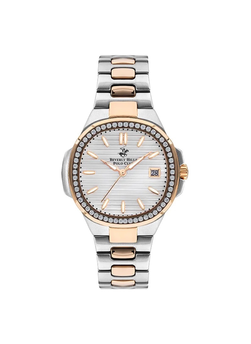 بيفرلي هيلز بولو كلوب Beverly Hills Polo Club BP3320X.430 Women Analog Display Watch & Metal Strap Rose Gold