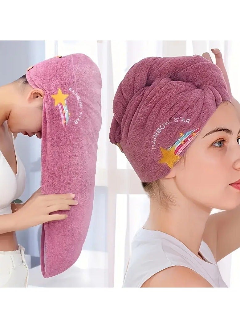 Loquat Hair Drying Towel Thickened Softness Hair Drying Towel Cute Absorbent Wrap Headband Bath Cap For Drying Curly Long Thick Hair,Long Hair Absorbent Wrap Towel, oned Hair Towel Wrap - Image 2