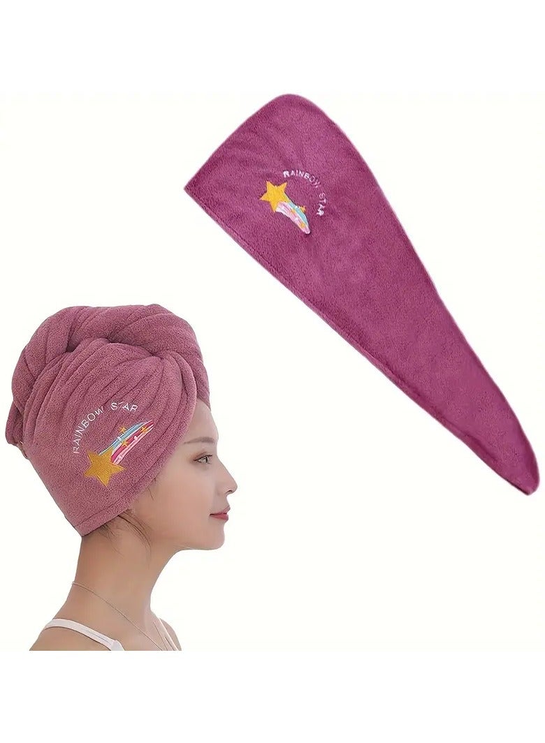 Loquat Hair Drying Towel Thickened Softness Hair Drying Towel Cute Absorbent Wrap Headband Bath Cap For Drying Curly Long Thick Hair,Long Hair Absorbent Wrap Towel, oned Hair Towel Wrap - Image 1