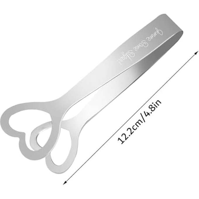Silk Route Heart Design Sugar Tongs 6Pieces Silver - Image 3