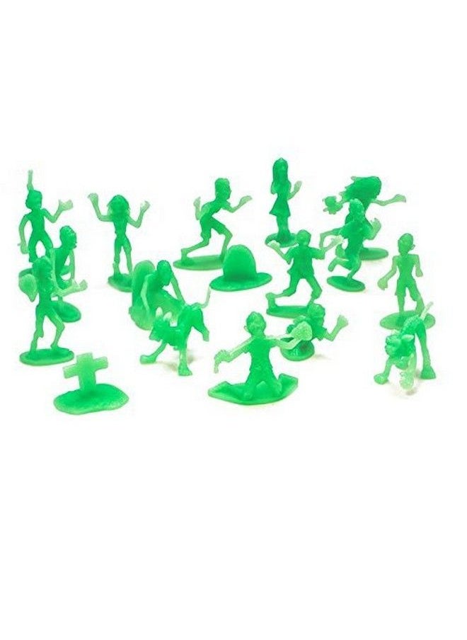SCS Direct - Zombie Action Figures 100 Glow In The Dark Zombies With 14 Unique Creatures Includes Zombies Zombie Pets Gravestones And Humans Compatible With Rpg Gameplay Dnd Dungeons Dragons - Image 1