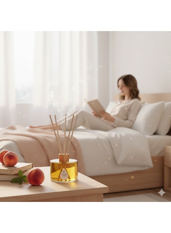 PURELY SCENT Peach Diffuser – 150ML Luxury Scented Oil Diffuser – Long Lasting Home Fragrance with Essential Oils – Elegant Decor & Gift Idea - Image 3