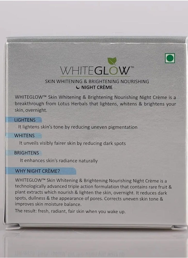 LOTUS HERBALS WHITE GLOW SKIN WHITENING & BRIGHTENING NOURISHING NIGHT CREAM 60G  - Image 4