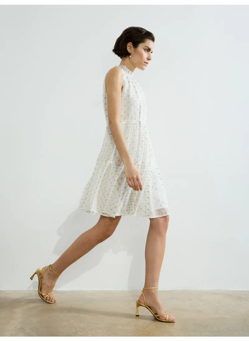 فرنش كونكشن Sleeveless Polyester Mini Dress
