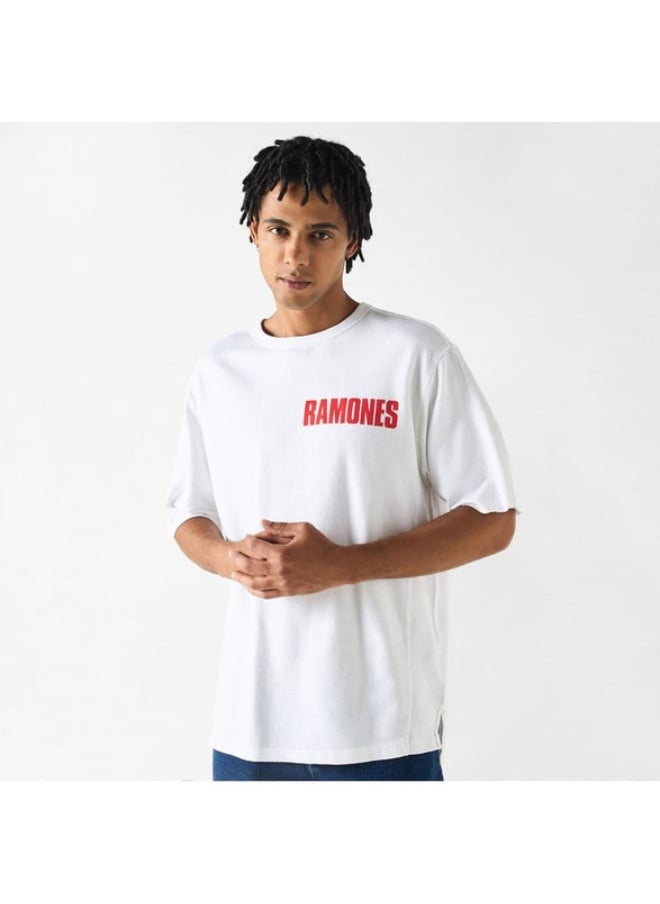 SP Characters - Ramones Print T-shirt with Crew Neck and Short Sleeves - Image 1