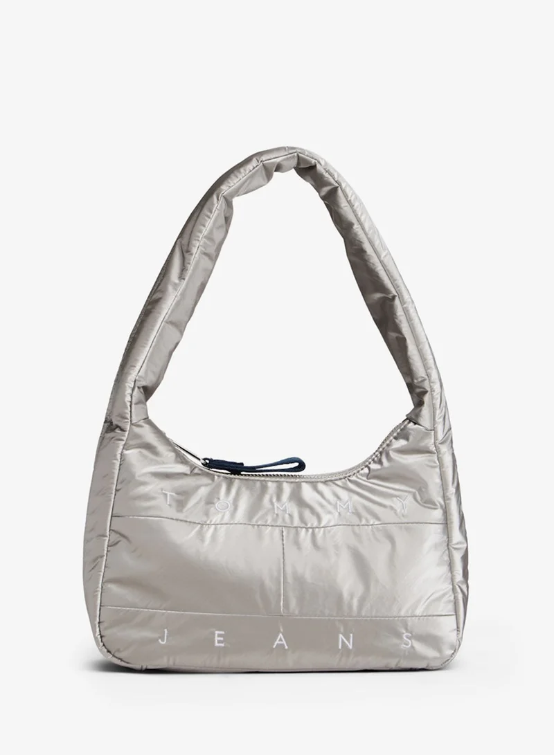 تومي جينز حقيبة كتف فضية أرشيفية