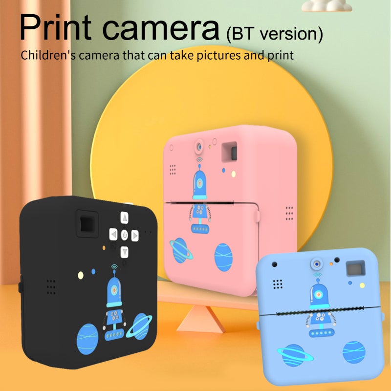 Portable Thermal Printer Wireless BT Instant Photo Printer - Pocket-Sized 57mm Paper Pink for Kids Memory Sharing - Image 2