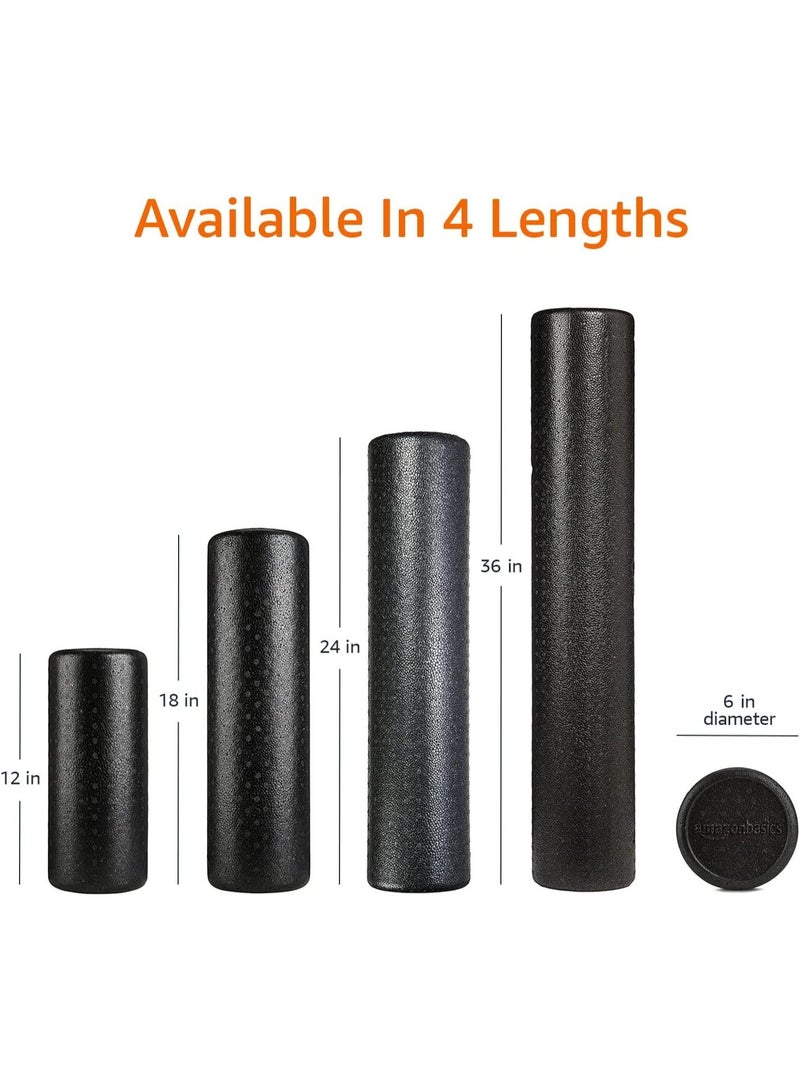 rayihni أسطوانة فوم عالية الكثافة للدروس والتعافي - 60.9 سم، سوداء - Image 4