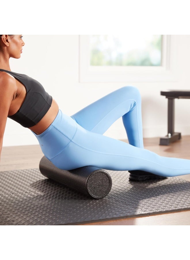 rayihni أسطوانة فوم عالية الكثافة للدروس والتعافي - 60.9 سم، سوداء - Image 2