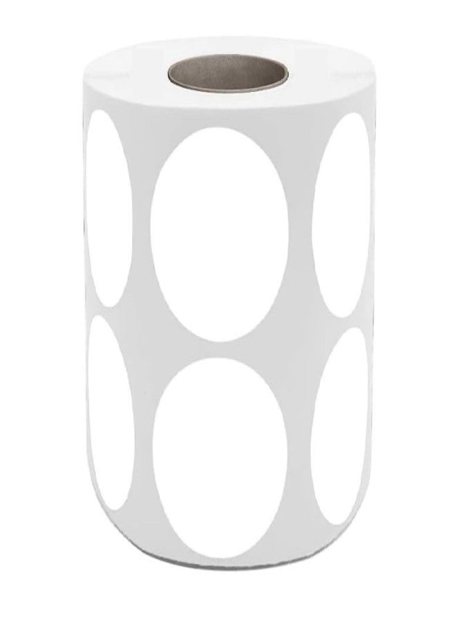 True-Ally 50mm 2up Non-tearable Waterproof Round Circle Dot Barcode Label 2 inch Diameter - 1000/Roll - Sticker for Printing, Writing Barcoding(Ribbon Required) (1 Roll per Pack (1000 Labels)) - Image 1