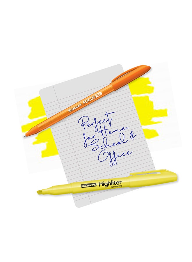 Luxor عبوة من 21 قلم بتصميم عصري، تدفق حبر سلس، تشمل 9 أقلام كراتثلجية، 1 قلم دائم و 1 قلم علامة سي دي/دي في دي، 3 أقلام تمييز، 5 أقلام رصاص، ممحاة ومبراة - Image 2